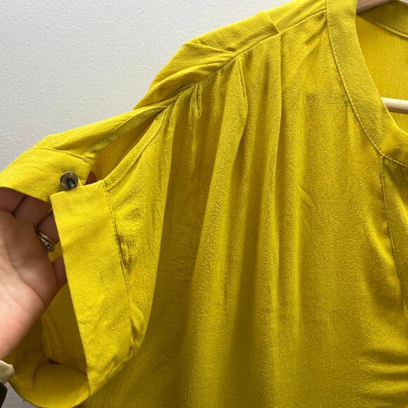 Crepe Tunic | Caftan style | Size M | Golden Yellow - Mustard - Picture 7 of 7